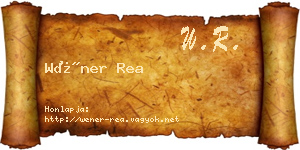 Wéner Rea névjegykártya